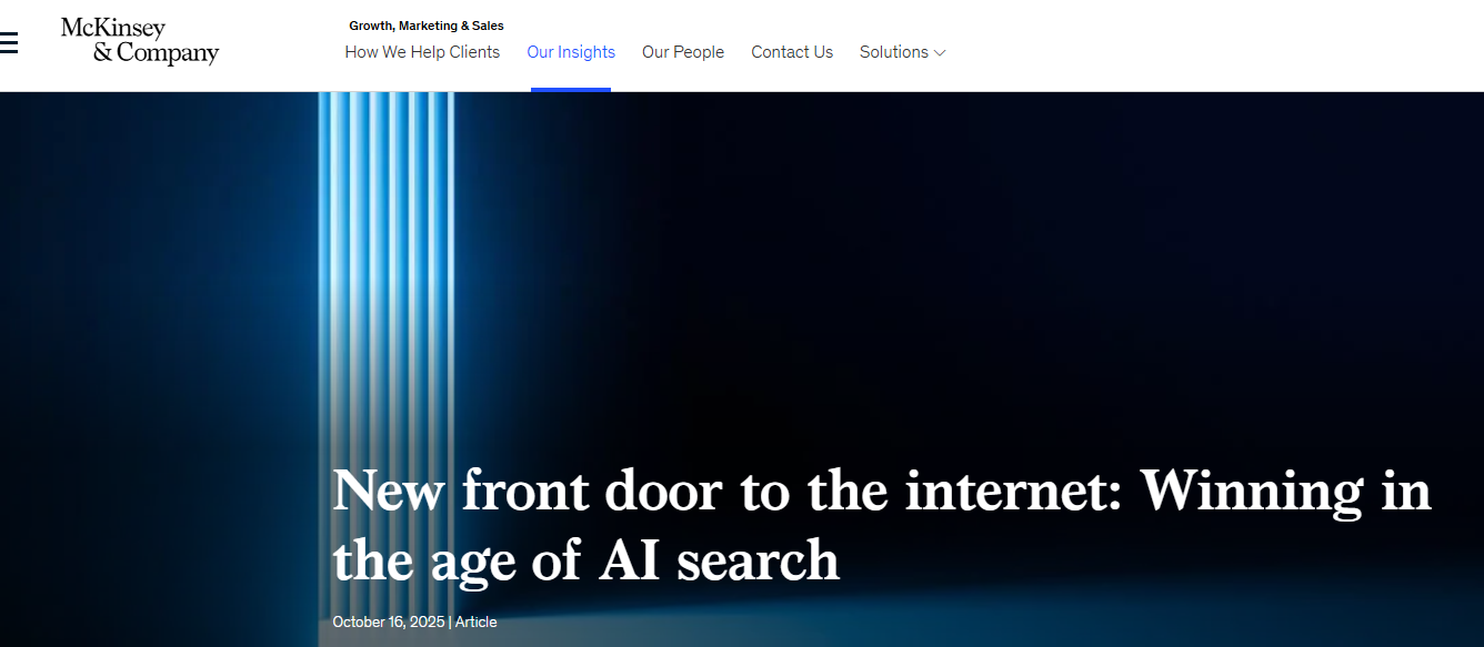 AI 검색의 시대 (맥킨지보고서)